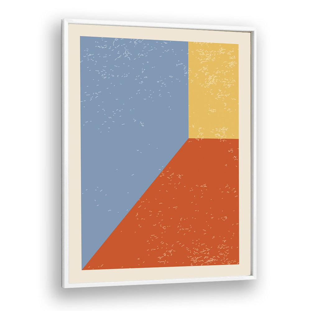 minimal abstract shapes II by jay stanley geometric art paintings in White Plain Frame