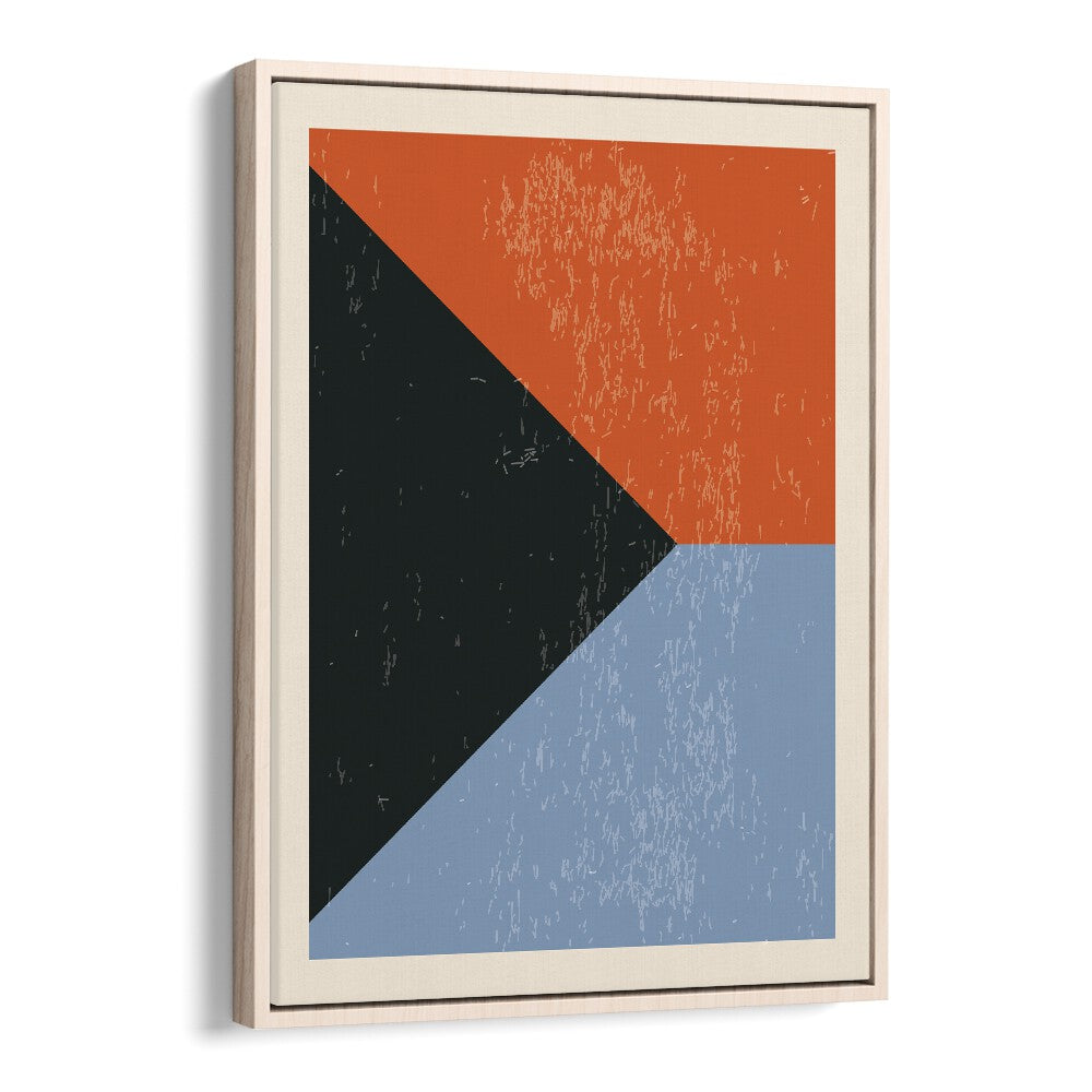 minimal abstract shapes by jay stanley geometric art paintings in Oak Wood Floater Frame