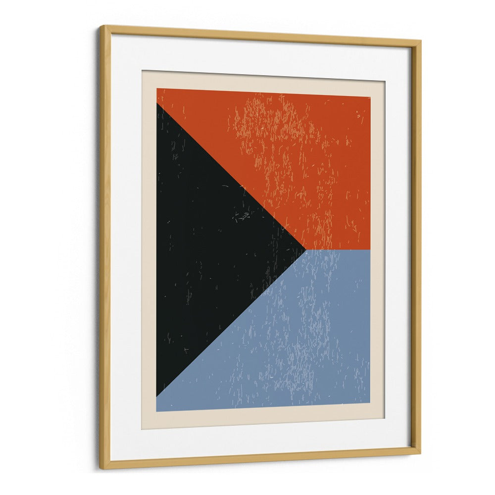 minimal abstract shapes by jay stanley geometric art paintings in Oak Wood Frame With Mount