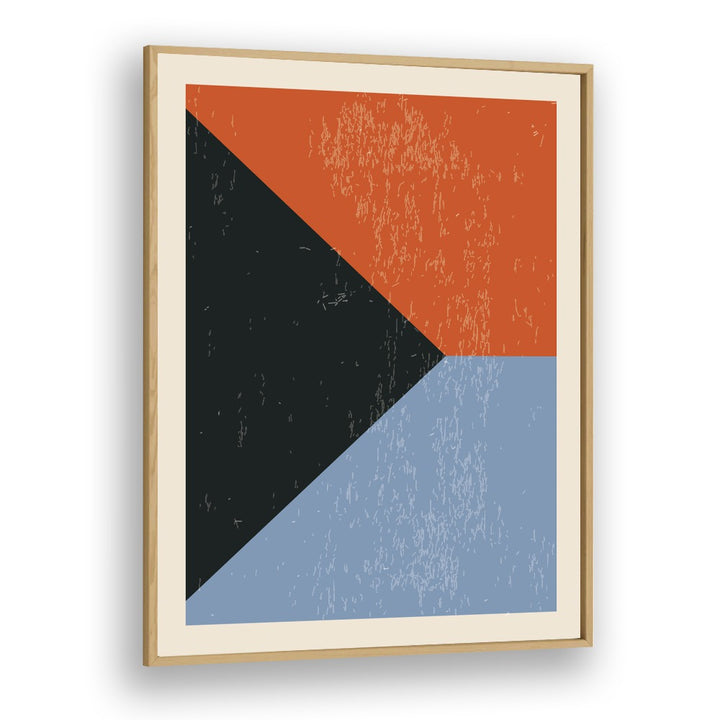 minimal abstract shapes by jay stanley geometric art paintings in Oak Wood Plain Frame