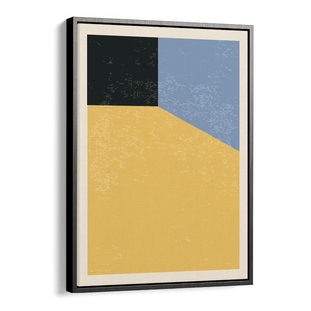 minimal abstract shapes series i by jay stanley geometric art paintings in Black Floater Frame