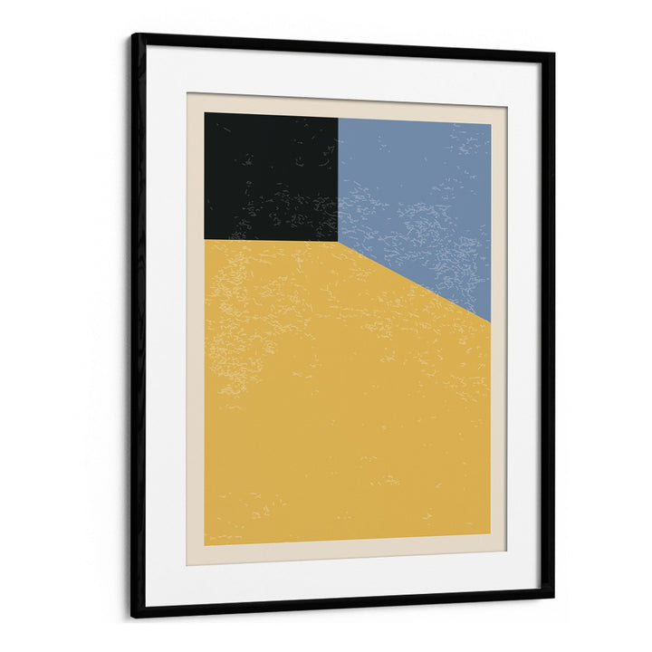 minimal abstract shapes series i by jay stanley geometric art paintings in Black Frame With Mount