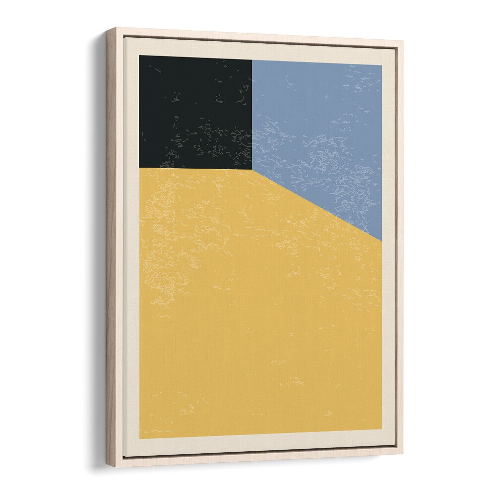 minimal abstract shapes series i by jay stanley geometric art paintings in Oak Wood Floater Frame