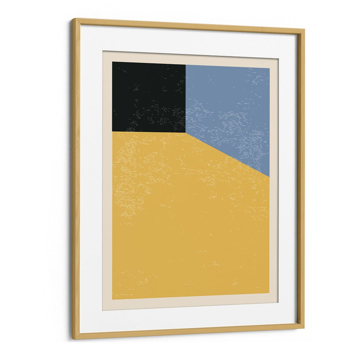 minimal abstract shapes series i by jay stanley geometric art paintings in Oak Wood Frame With Mount