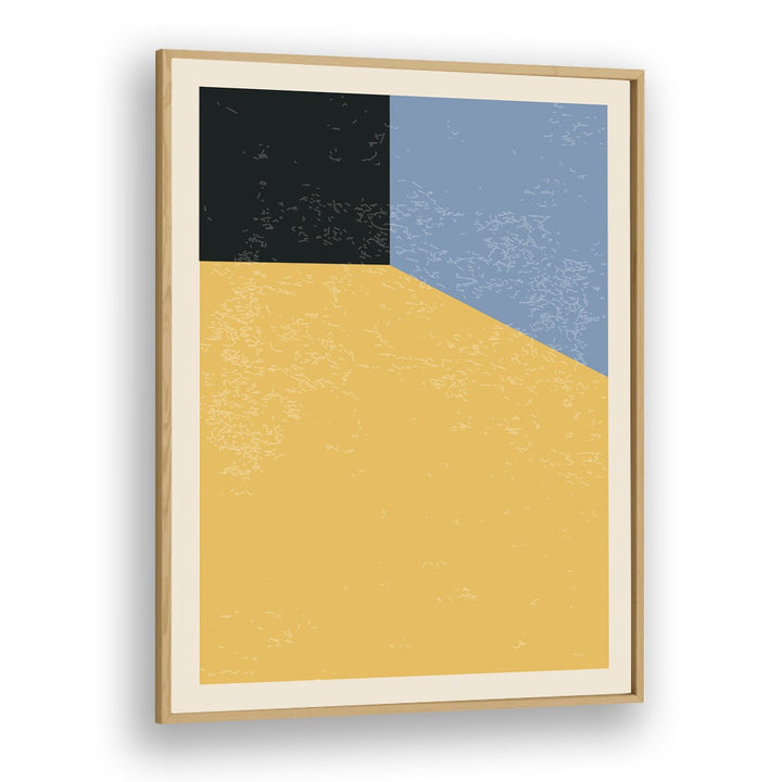 minimal abstract shapes series i by jay stanley geometric art paintings in Oak Wood Plain Frame