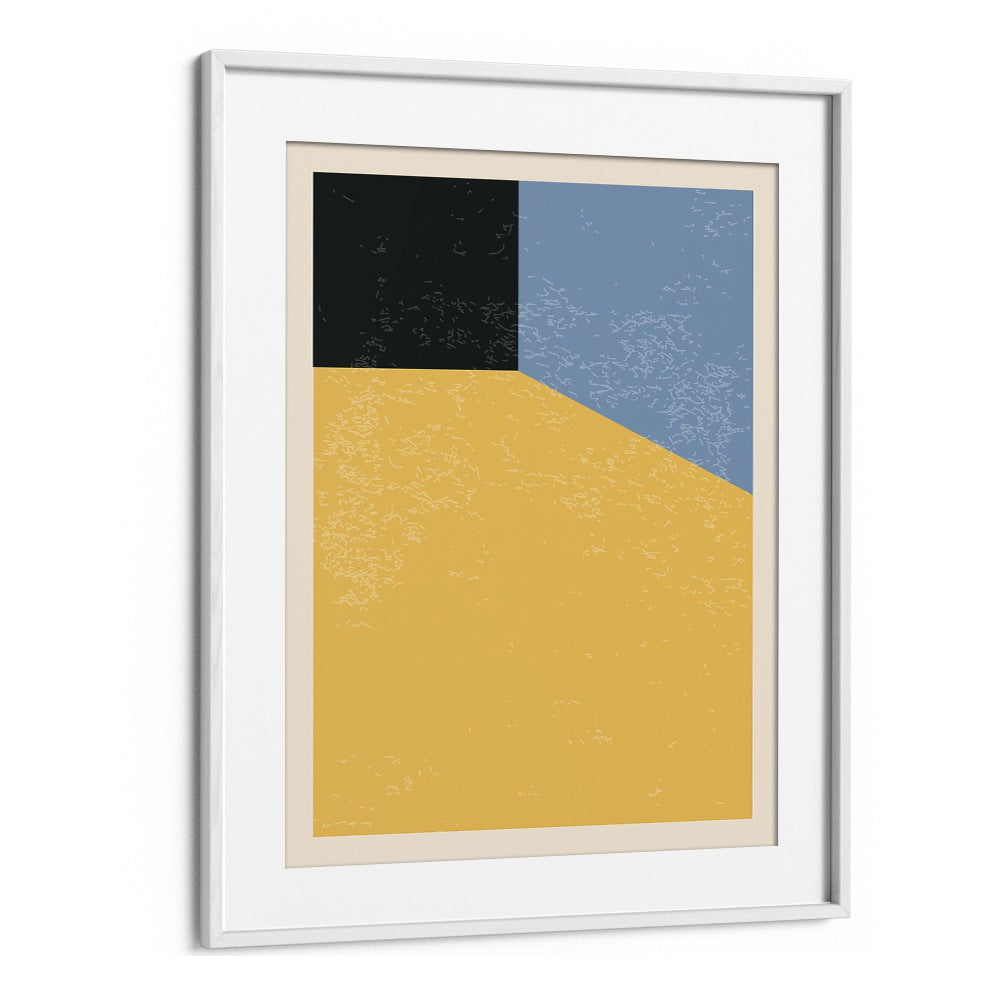 minimal abstract shapes series i by jay stanley geometric art paintings in White Frame With Mount