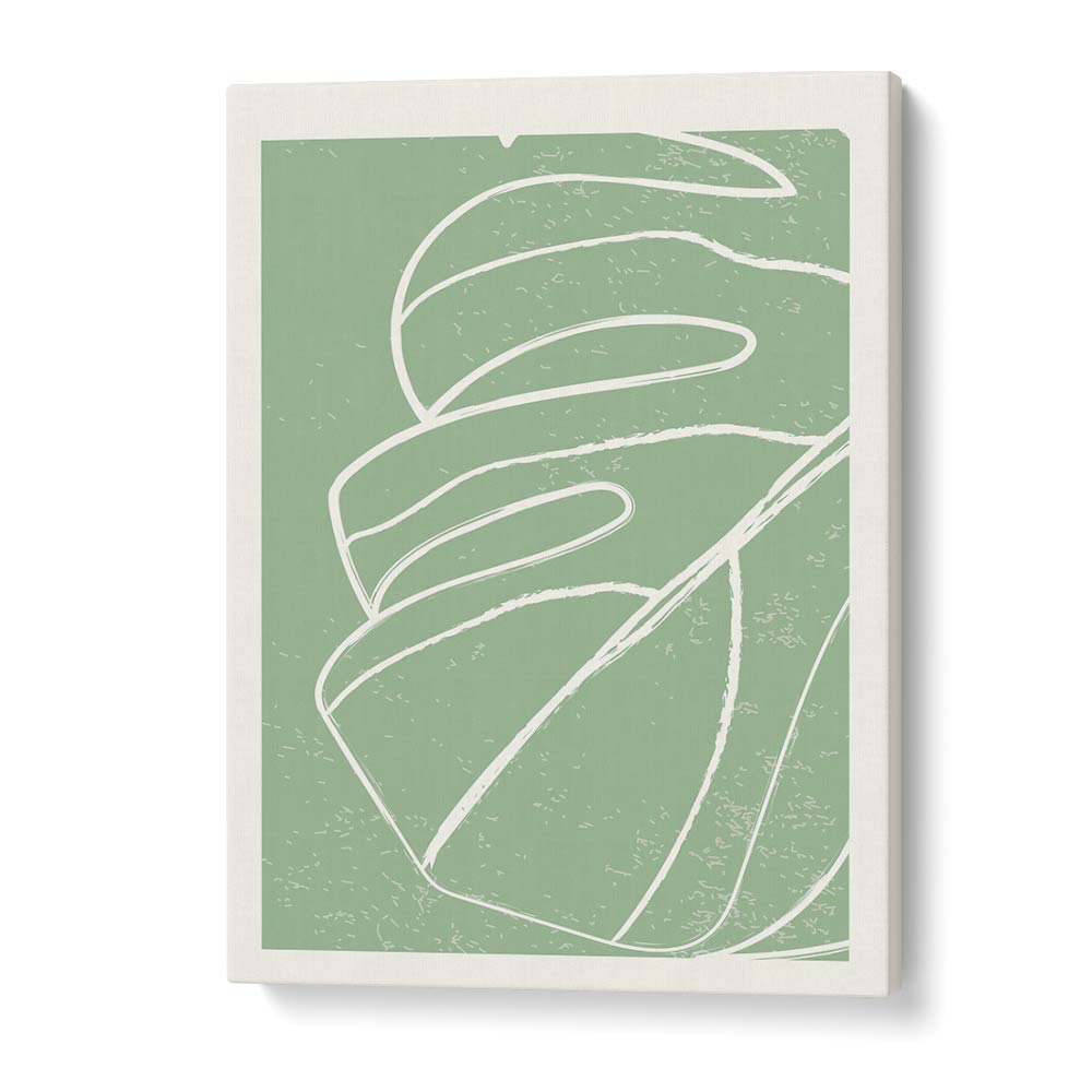 minimal monstera collection ii by jay stanley floral paintings in Gallery Wrap