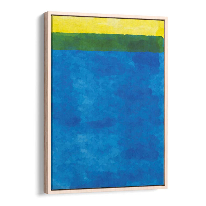 minimal watercolor III by jay stanley abstract art abstract paintings in Oak Wood Floater Frame