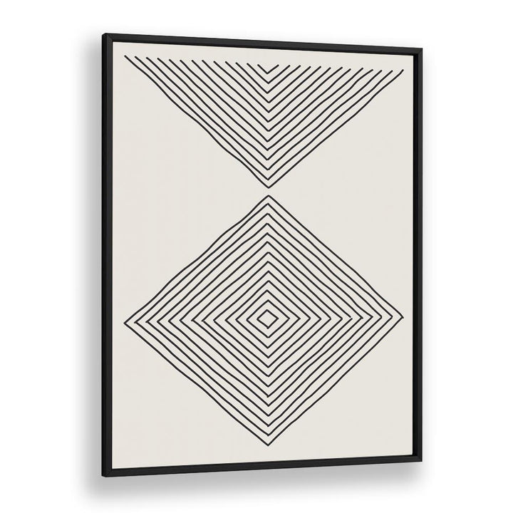 minimalism expression iii by jay stanley geometric art prints geometric paintings in Black Plain Frame