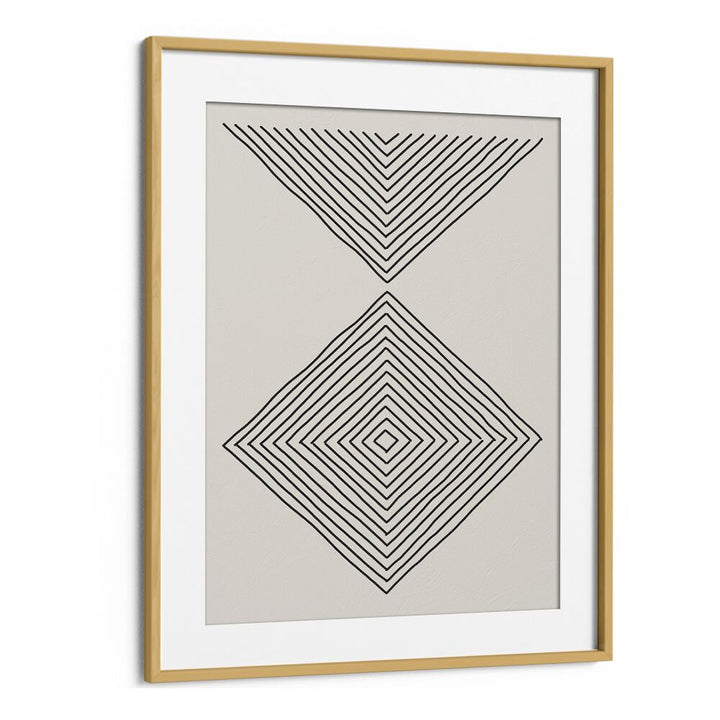 minimalism expression iii by jay stanley geometric art prints geometric paintings in Oak Wood Frame With Mount