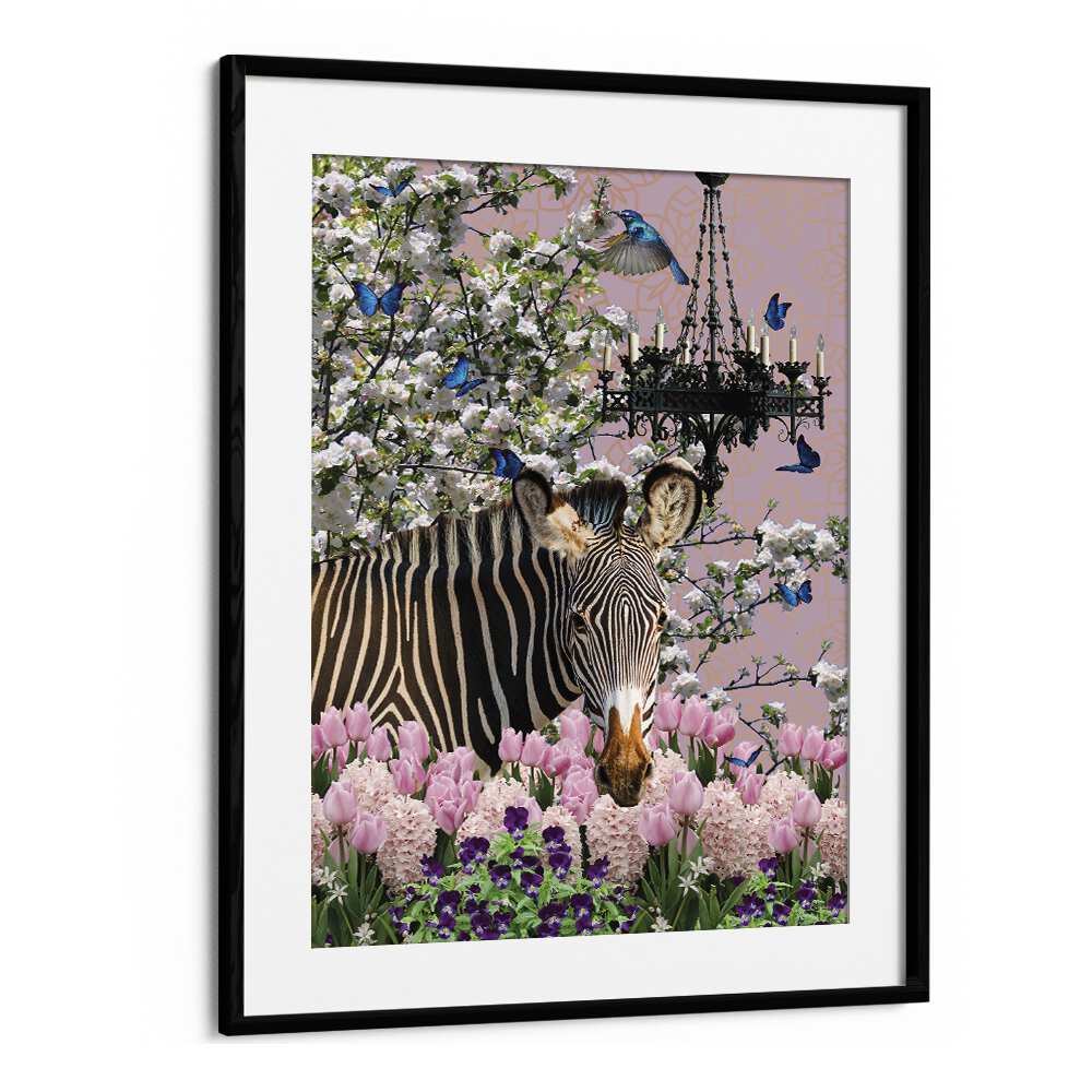 miss patty by sue skellern wall art prints in Black Frame With Mount