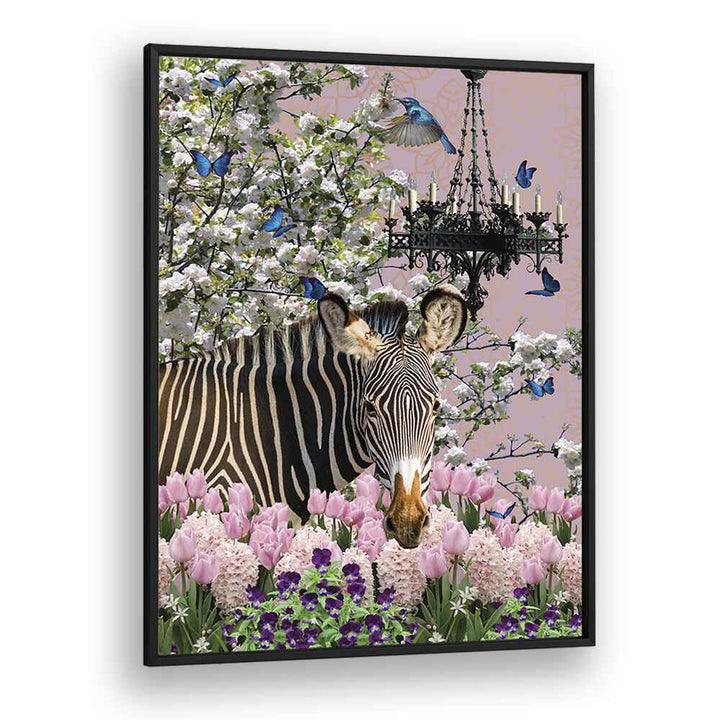 miss patty by sue skellern wall art prints in Black Plain Frame