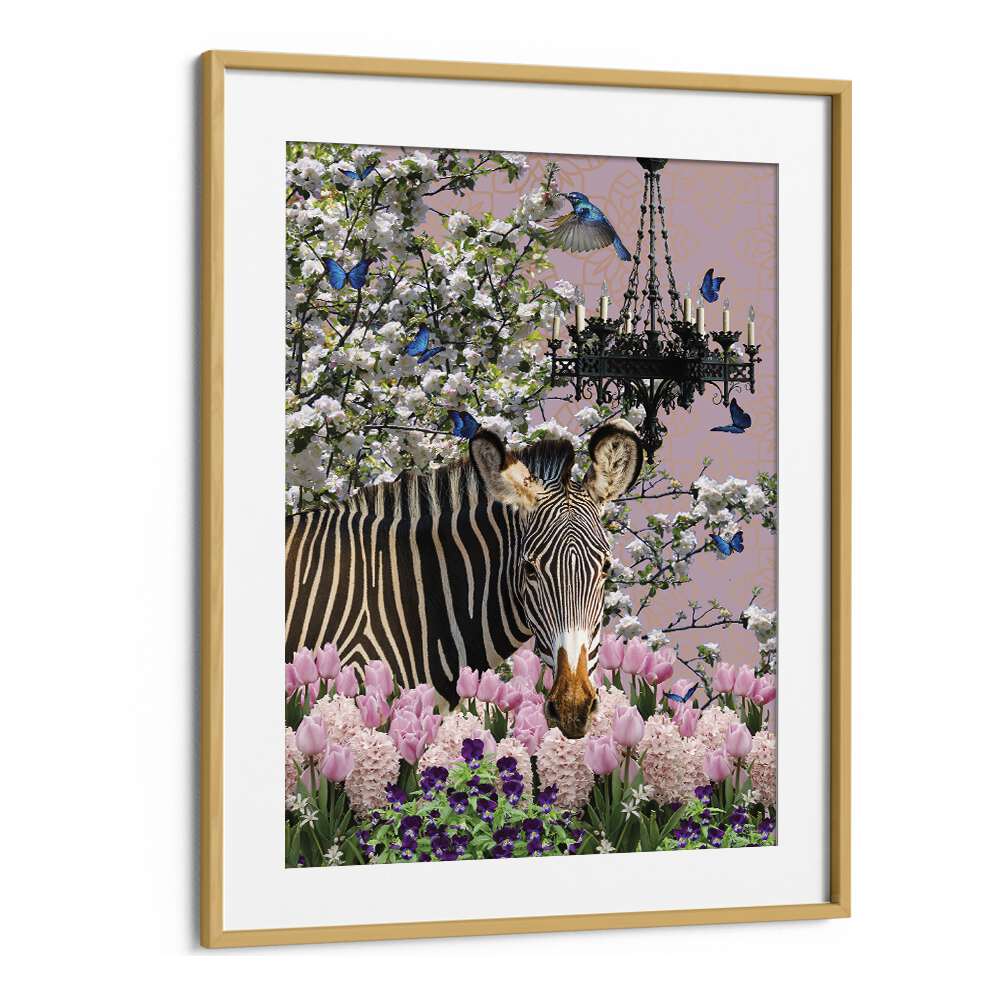 miss patty by sue skellern wall art prints in Oak Wood Frame With Mount