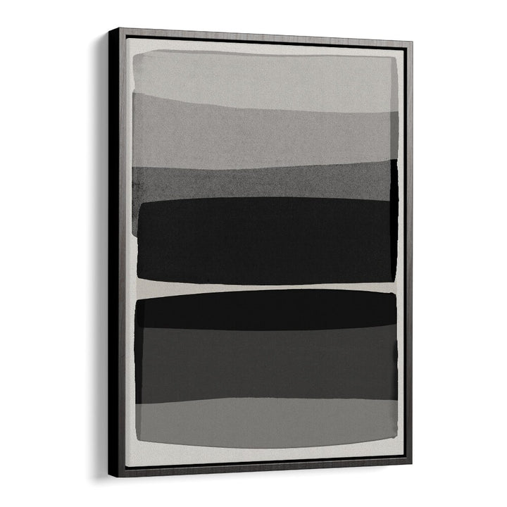 modern black and white by orara studio abstract art abstract paintings in Black Floater Frame