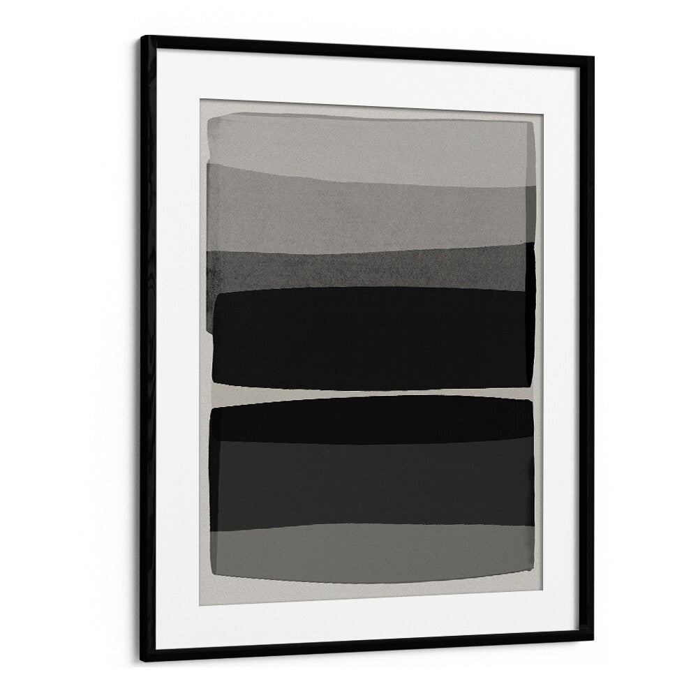 modern black and white by orara studio abstract art abstract paintings in Black Frame With Mount