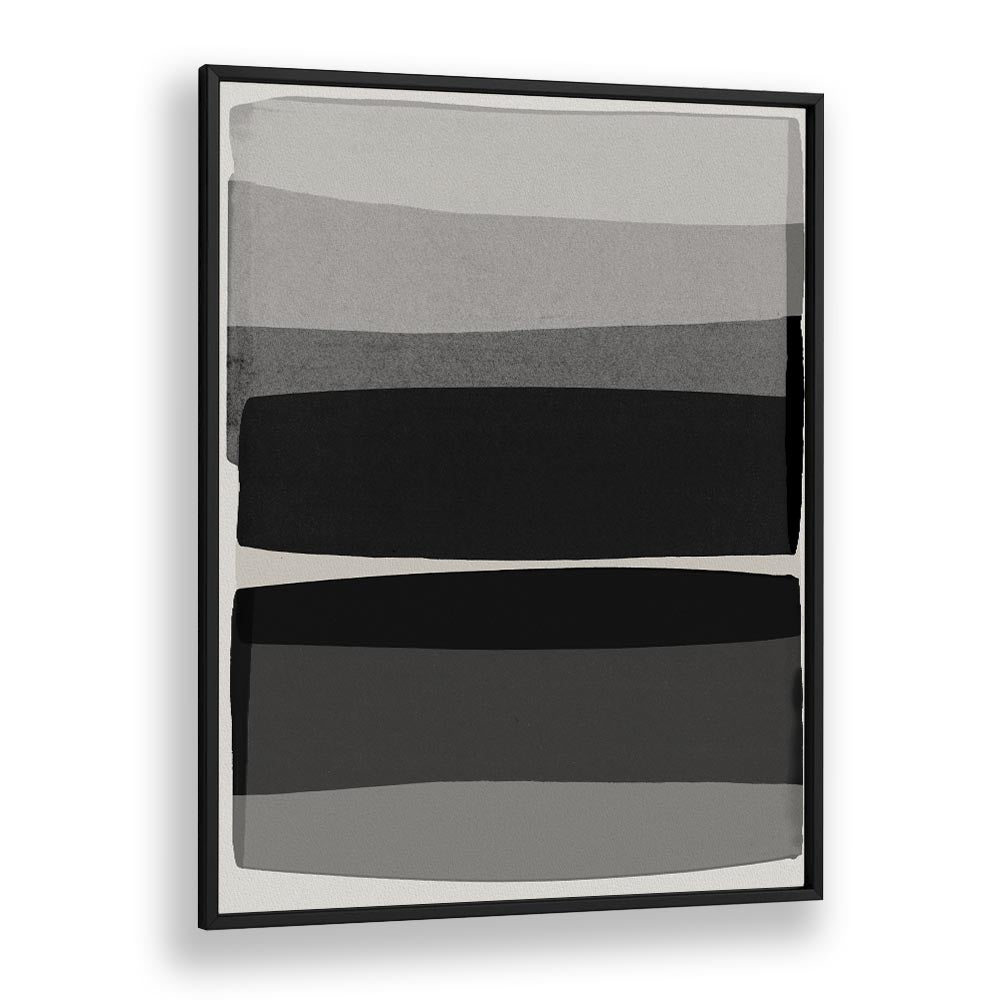 modern black and white by orara studio abstract art abstract paintings in Black Plain Frame