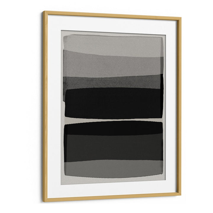 modern black and white by orara studio abstract art abstract paintings in Oak Wood Frame With Mount