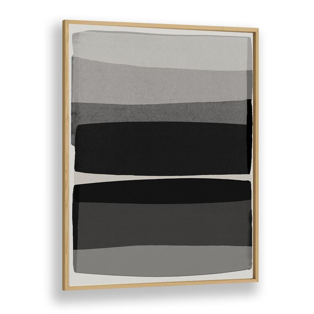 modern black and white by orara studio abstract art abstract paintings in Oak Wood Plain Frame