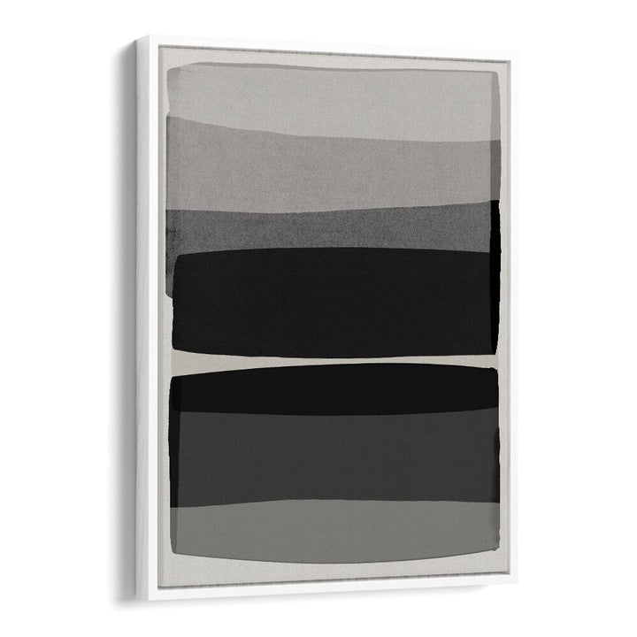 modern black and white by orara studio abstract art abstract paintings in White Floater Frame