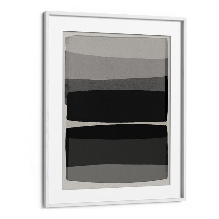 modern black and white by orara studio abstract art abstract paintings in White Frame With Mount