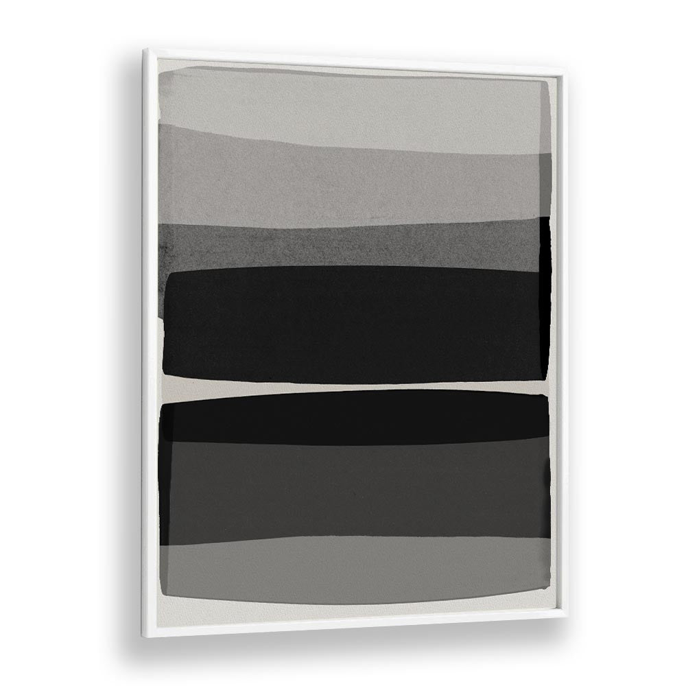 modern black and white by orara studio abstract art abstract paintings in White Plain Frame