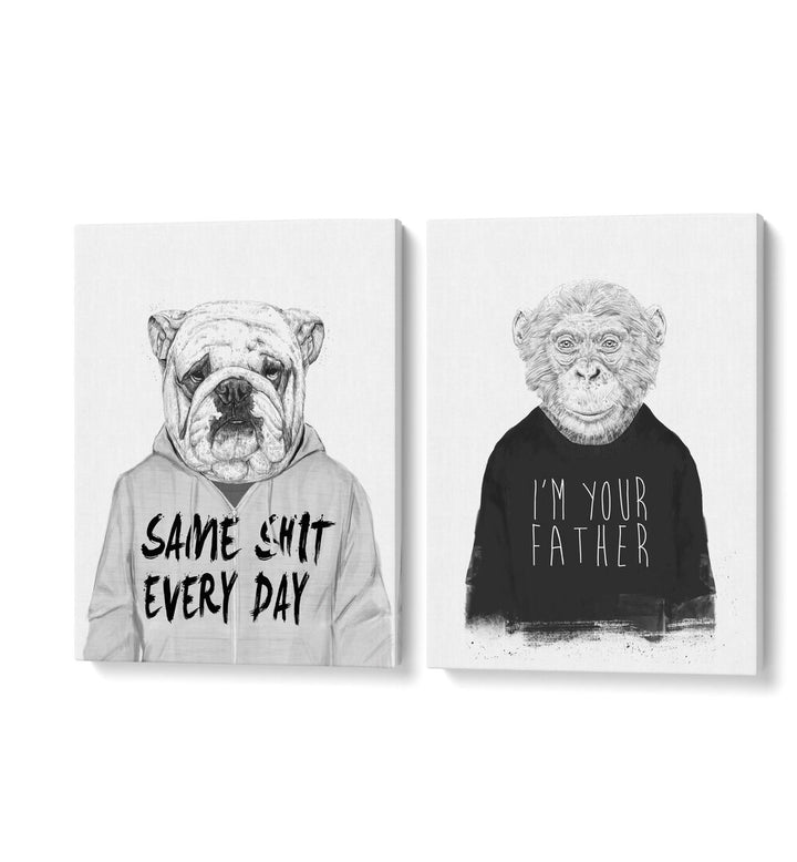 monkey set set of 2 in Gallery Wrap