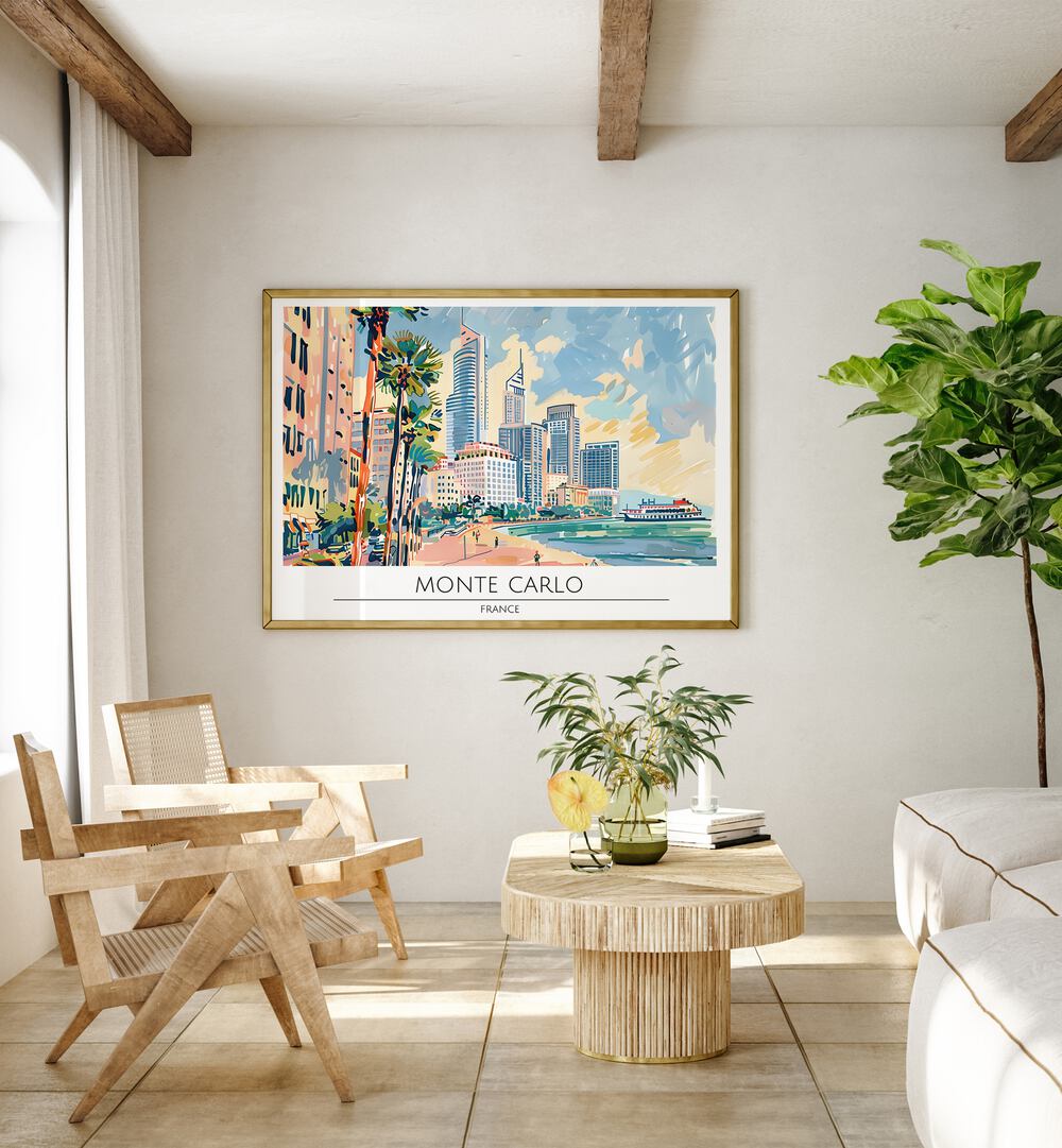 monte carlo city-france travel posters Artwork I placed on a Wall 