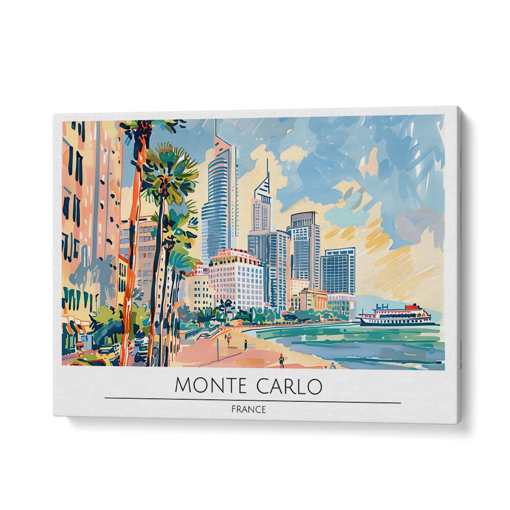 monte carlo city-france travel posters in Gallery Wrap