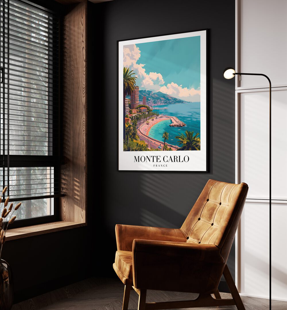 monte carlo-france II travel posters Artwork I placed on a Wall 