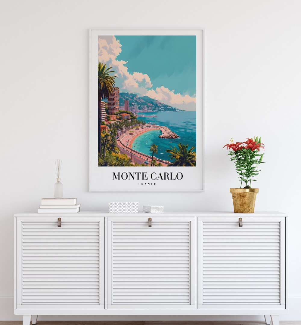 monte carlo-france II travel posters Artwork II placed on a Wall 
