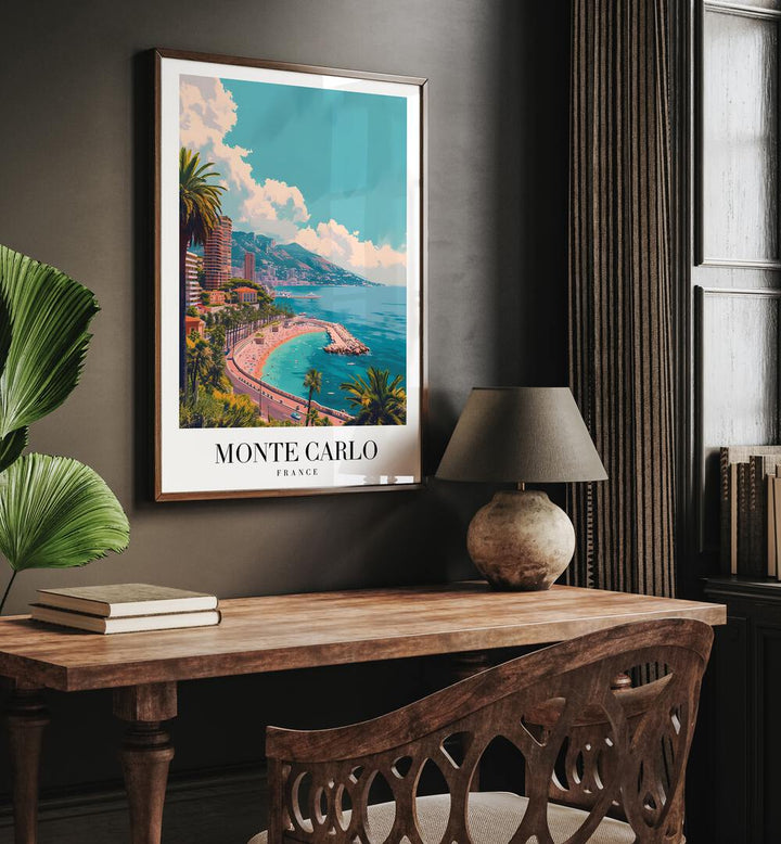 monte carlo-france II travel posters Artwork III placed on a Wall 