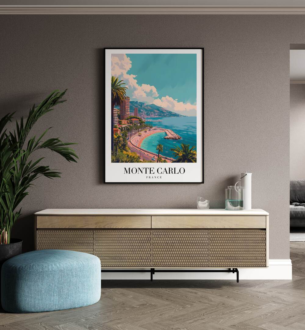 monte carlo-france II travel posters Artwork IV placed on a Wall 