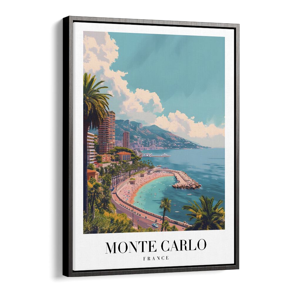 monte carlo-france II travel posters in Black Floater Frame