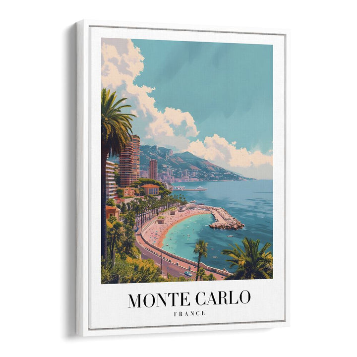 monte carlo-france II travel posters in White Floater Frame