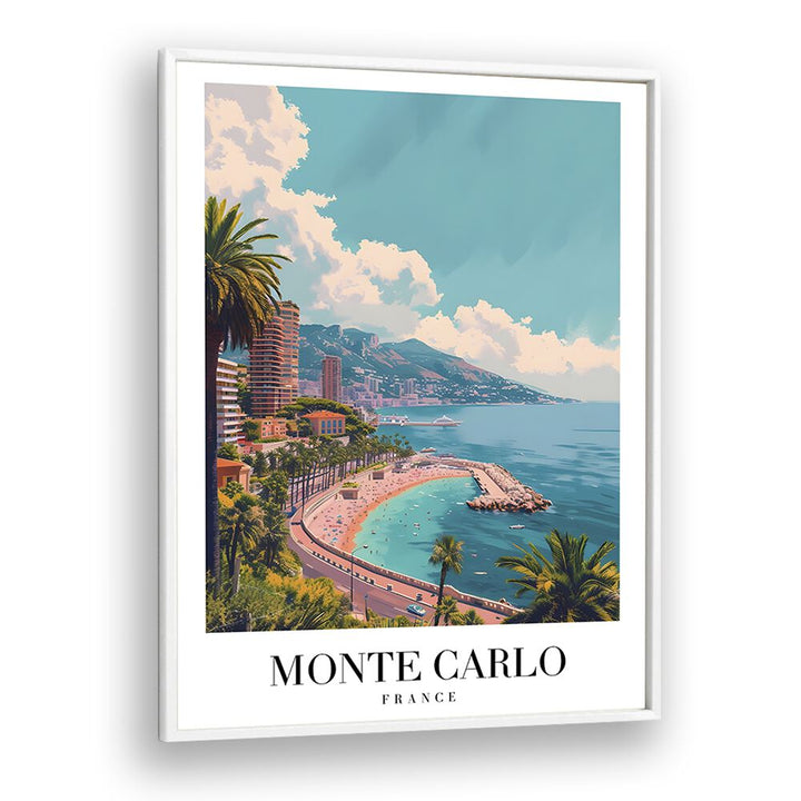 monte carlo-france II travel posters in White Plain Frame