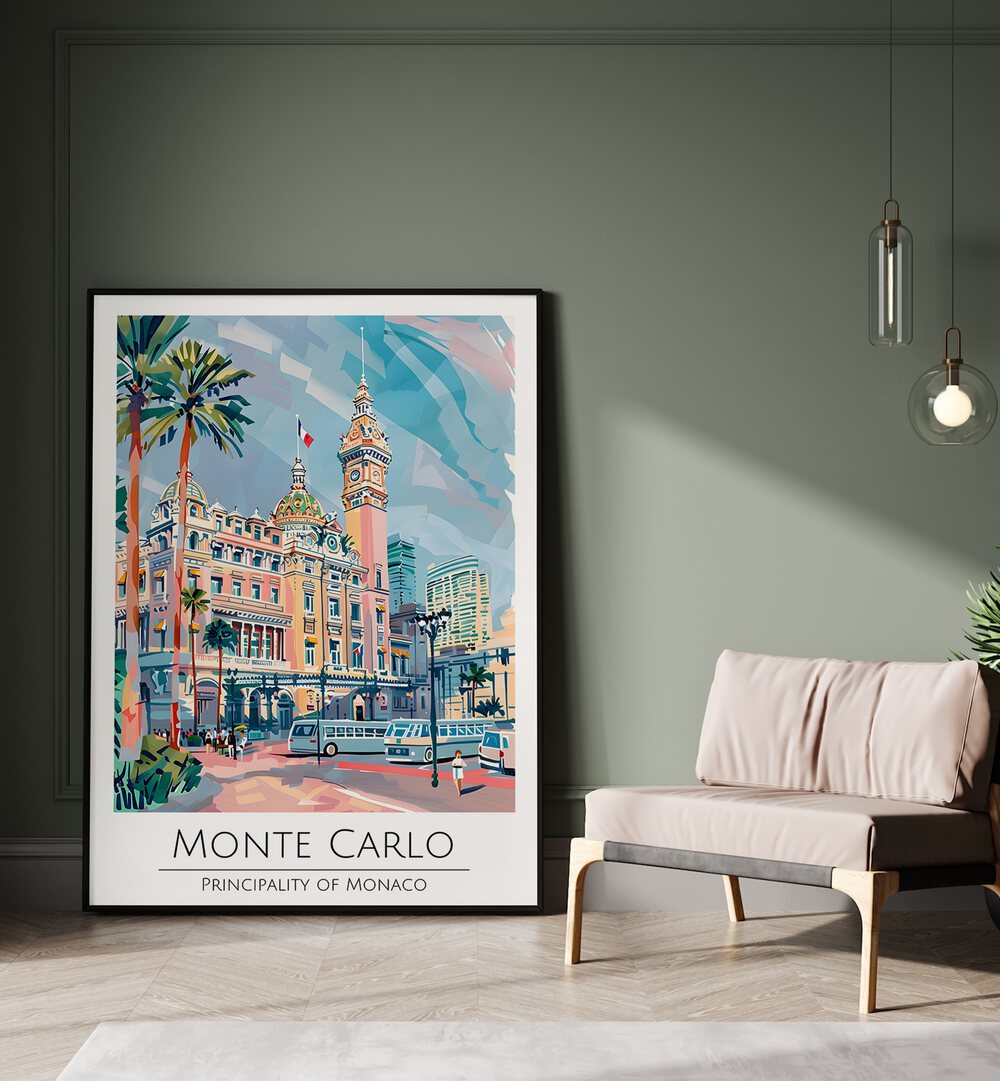 monte carlo-monaco travel posters Artwork I placed on a Wall