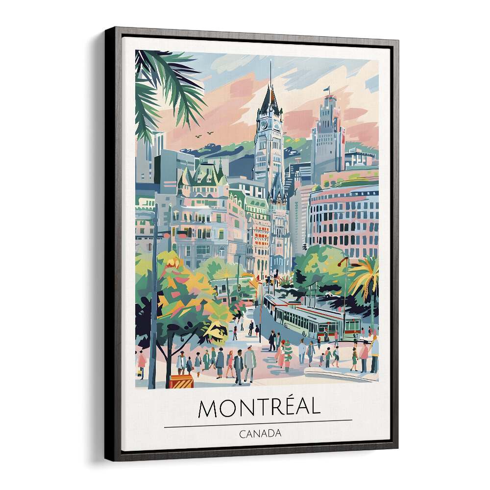 montreal-canada travel posters in Black Floater Frame