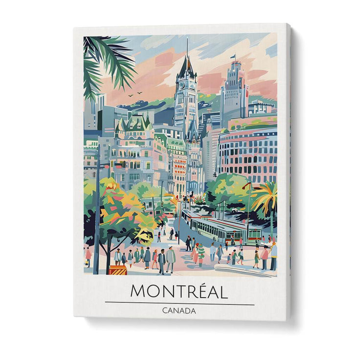 montreal-canada travel posters in Gallery Wrap