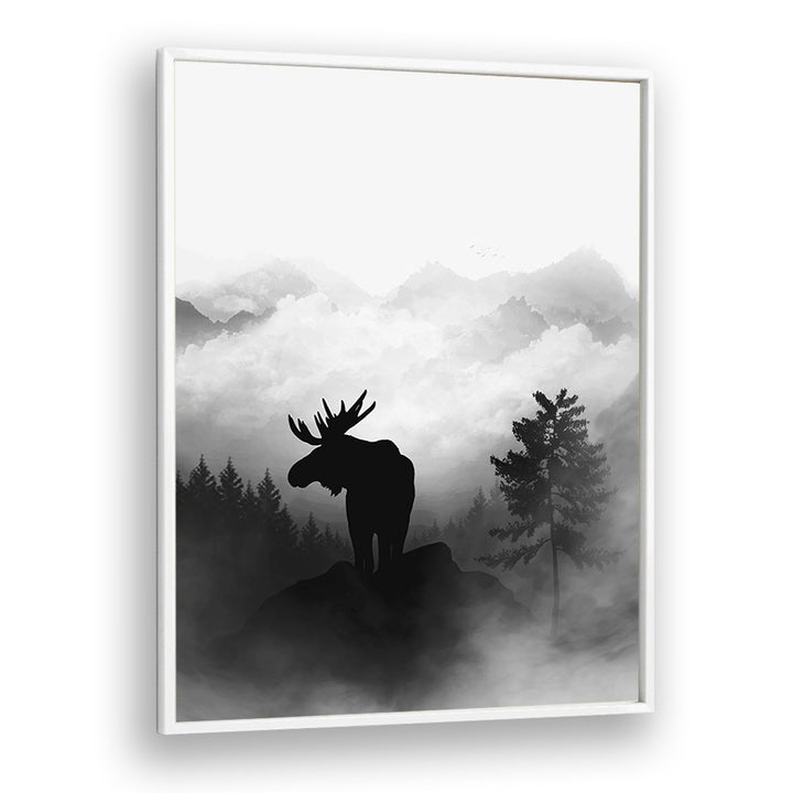 moose by gabriella roberg wildlife paintings wildlife posters in White Plain Frame