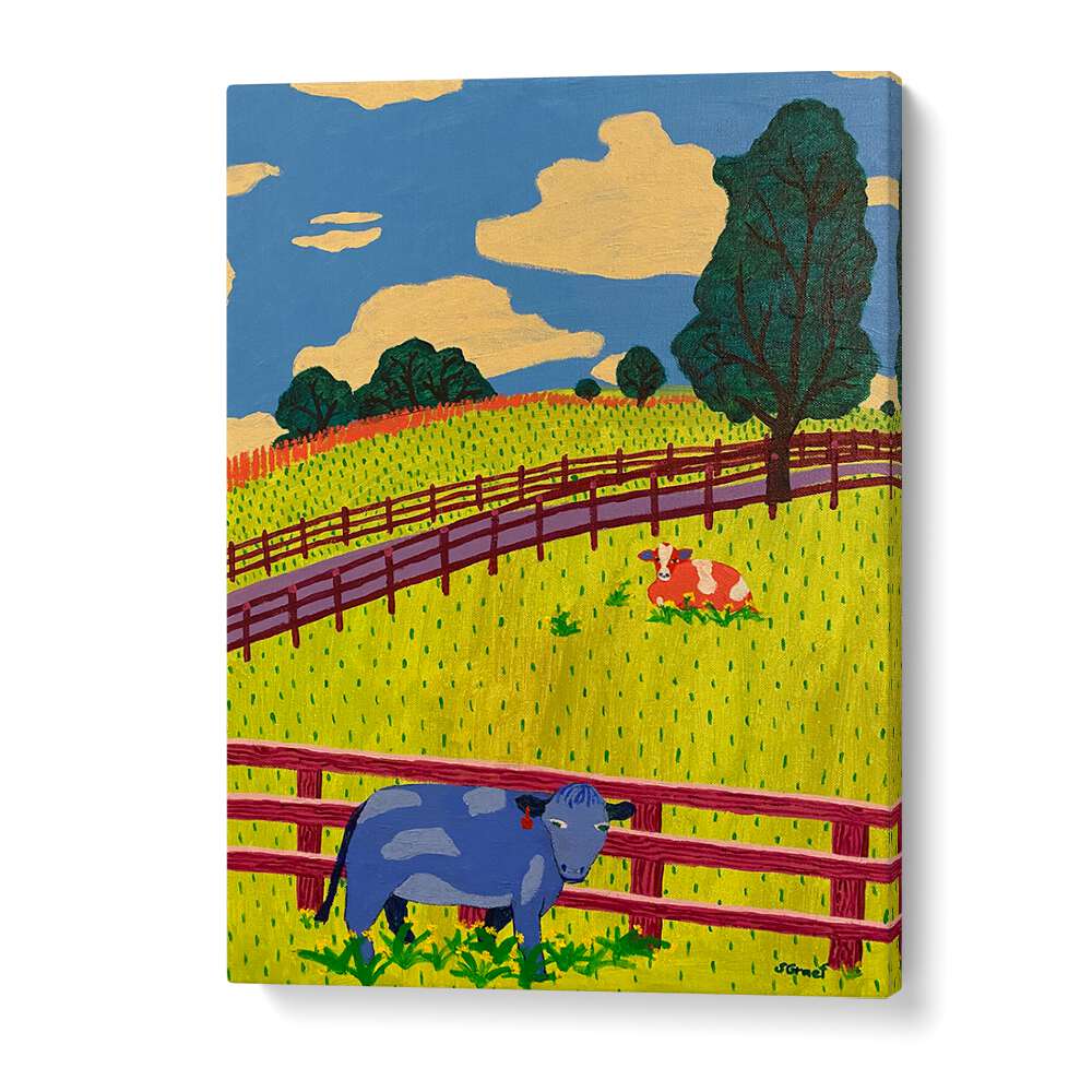 more cows landscape art prints in Gallery Wrap