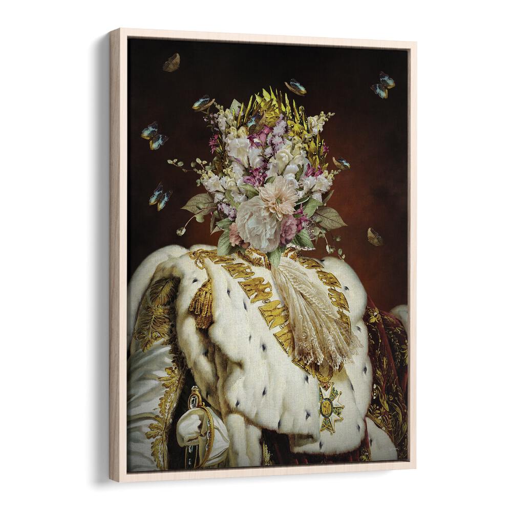 mother coronation by sue skellern wall art prints in Oak Wood Floater Frame