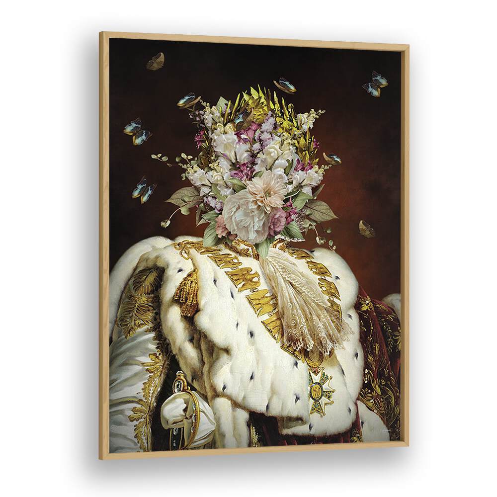 mother coronation by sue skellern wall art prints in Oak Wood Plain Frame