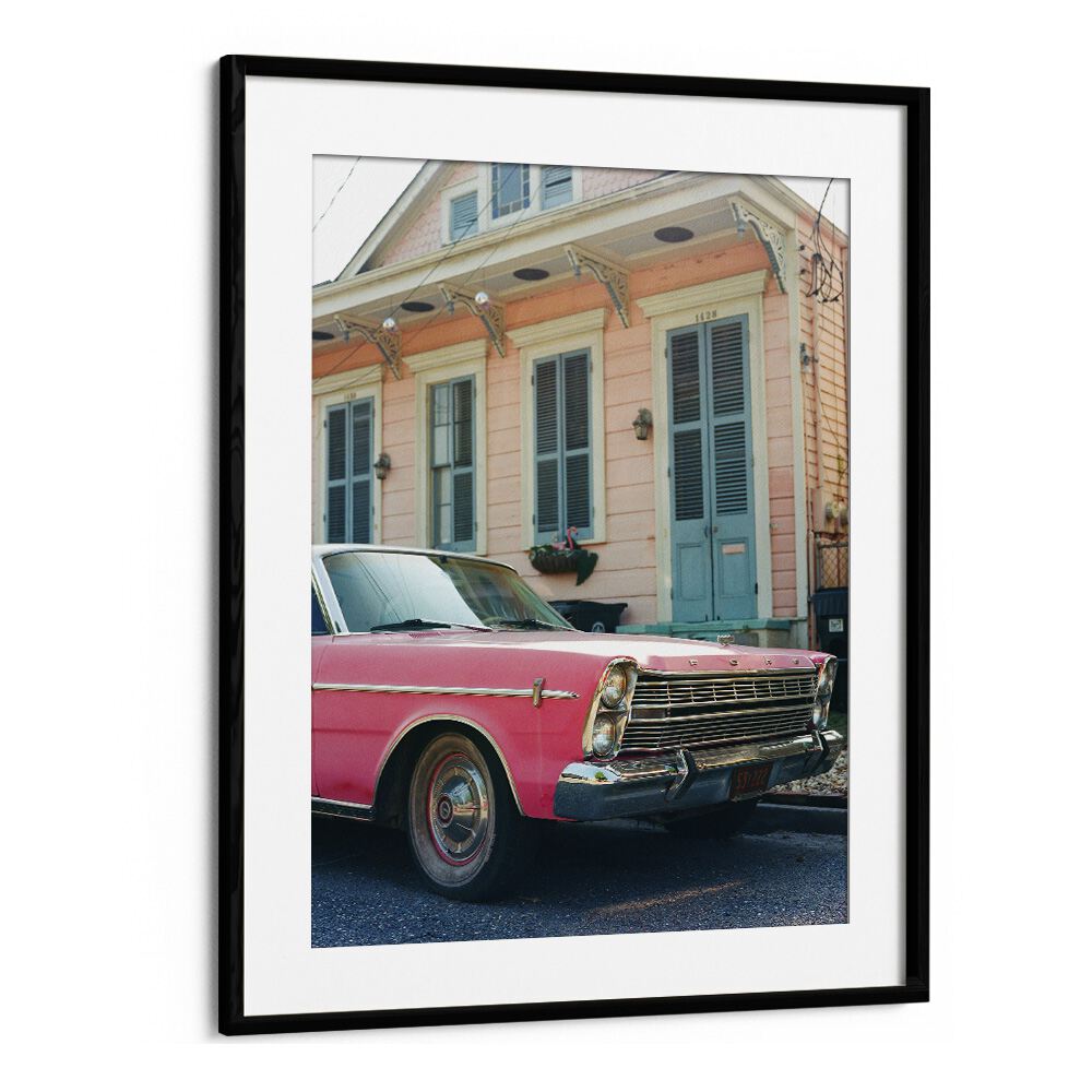 new orleans ride car poster in Black Frame With Mount