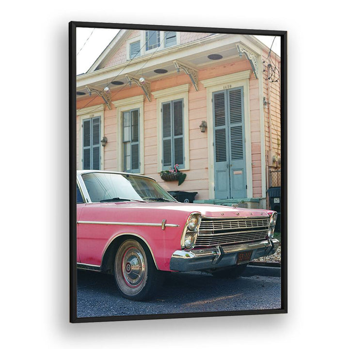 new orleans ride car poster in Black Plain Frame