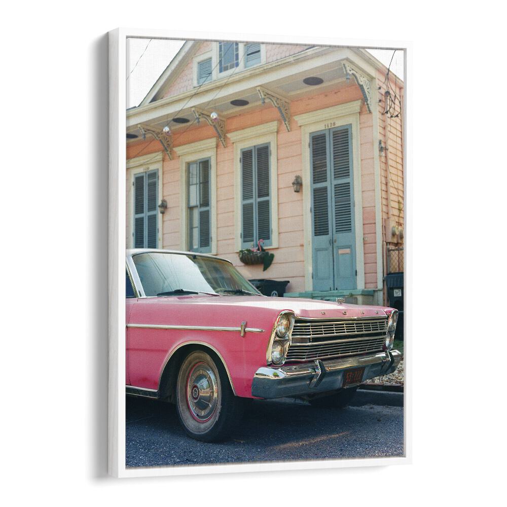 new orleans ride car poster in White Floater Frame