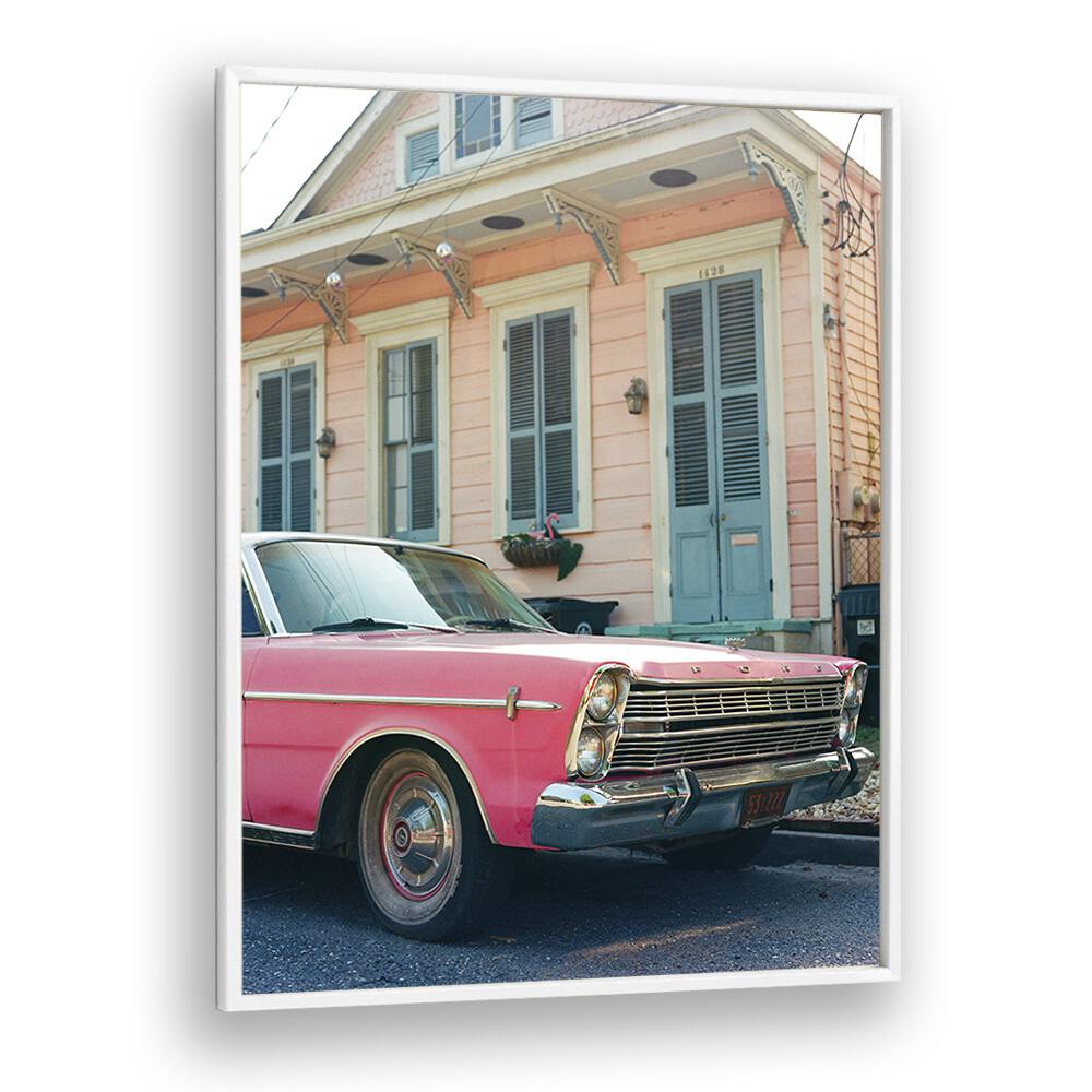 new orleans ride car poster in White Plain Frame