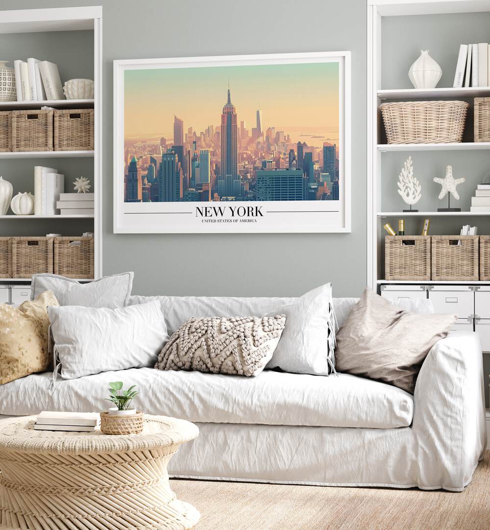 new york city I travel posters Artwork II placed on a Wall 