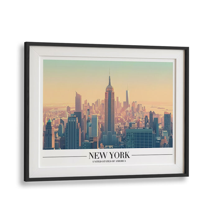 new york city I travel posters in Black Frame With Mount