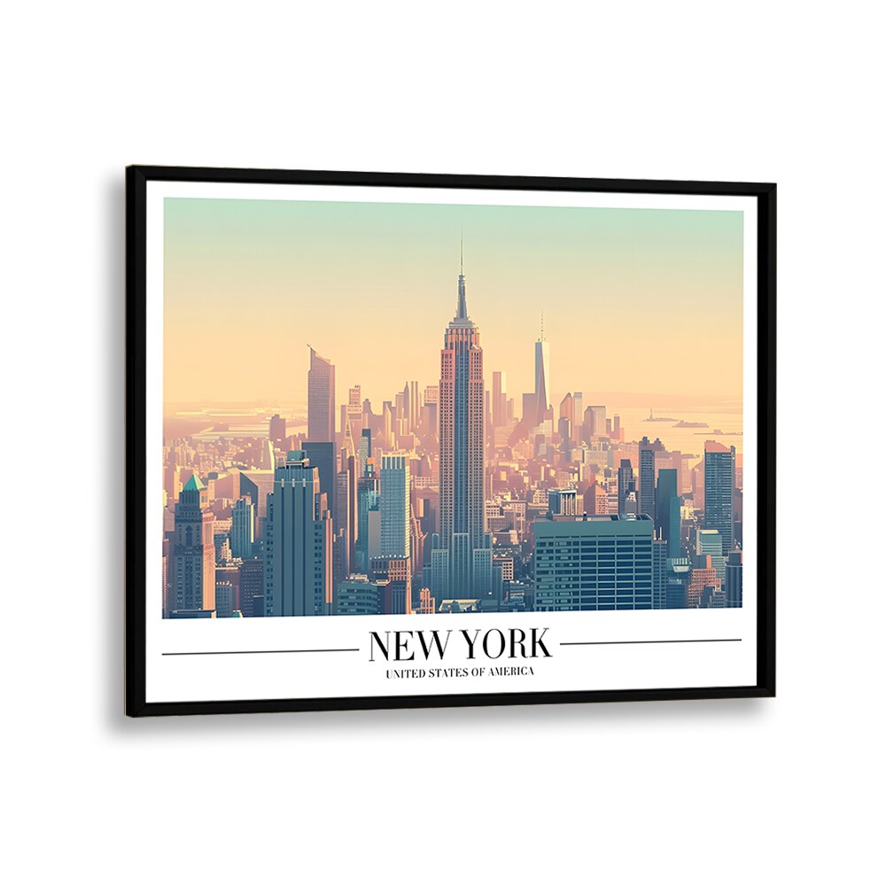 new york city I travel posters in Black Plain Frame