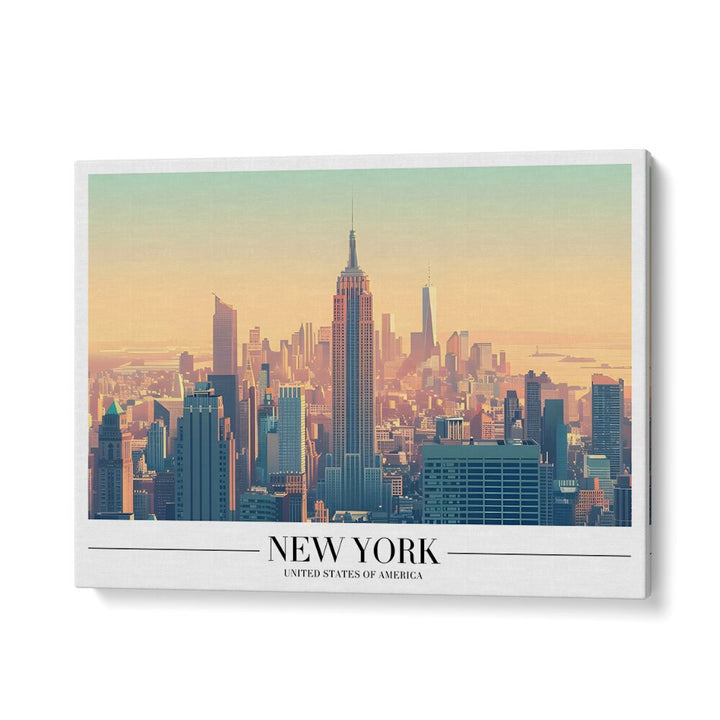 new york city I travel posters in Gallery Wrap